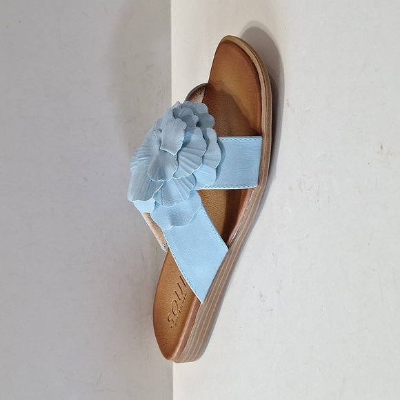 Soul Naturalizer (NEW) Blue Joyful Coquette Flower Comfort Sandals Size 9.5 - Picture 2 of 13
